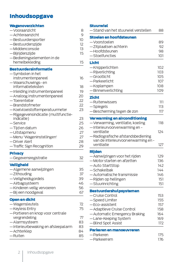 2021-2023 Ford Tourneo Connect Owner's Manual | Dutch