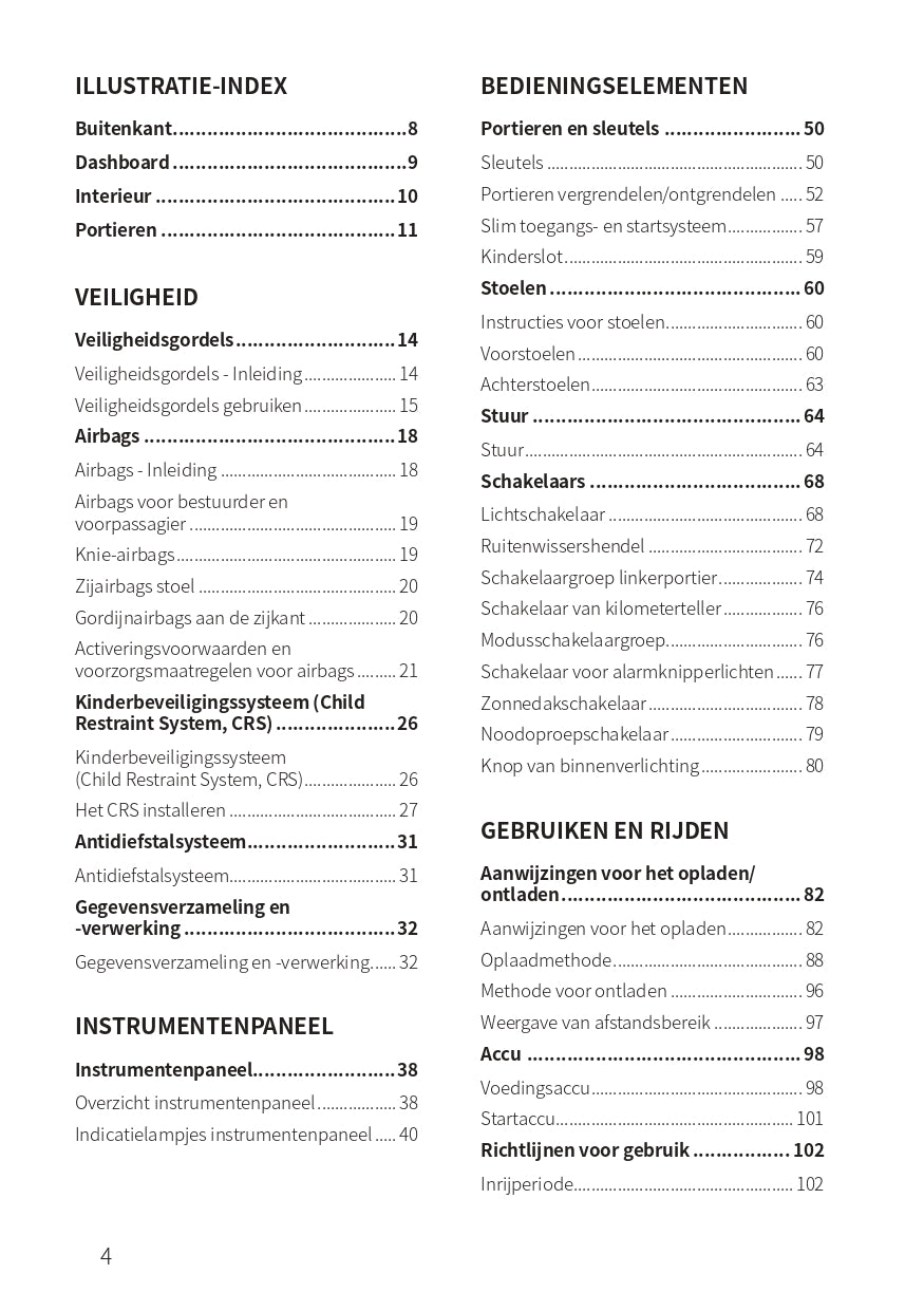 2023-2024 BYD Han EV Owner's Manual | Dutch