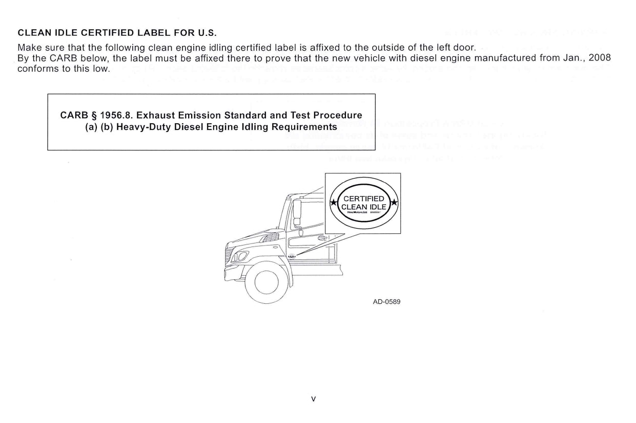 2010 Hino 145/165/185/238/258/268/308/338/358 Owner's Manual | English