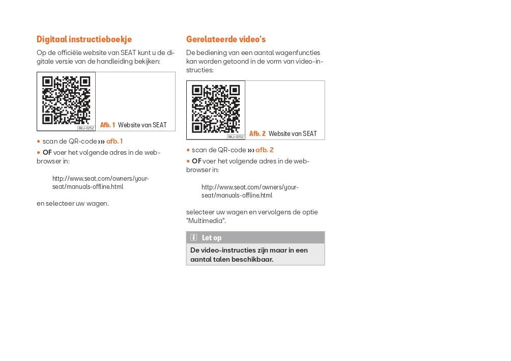 2022 Seat Leon Owner's Manual | Dutch