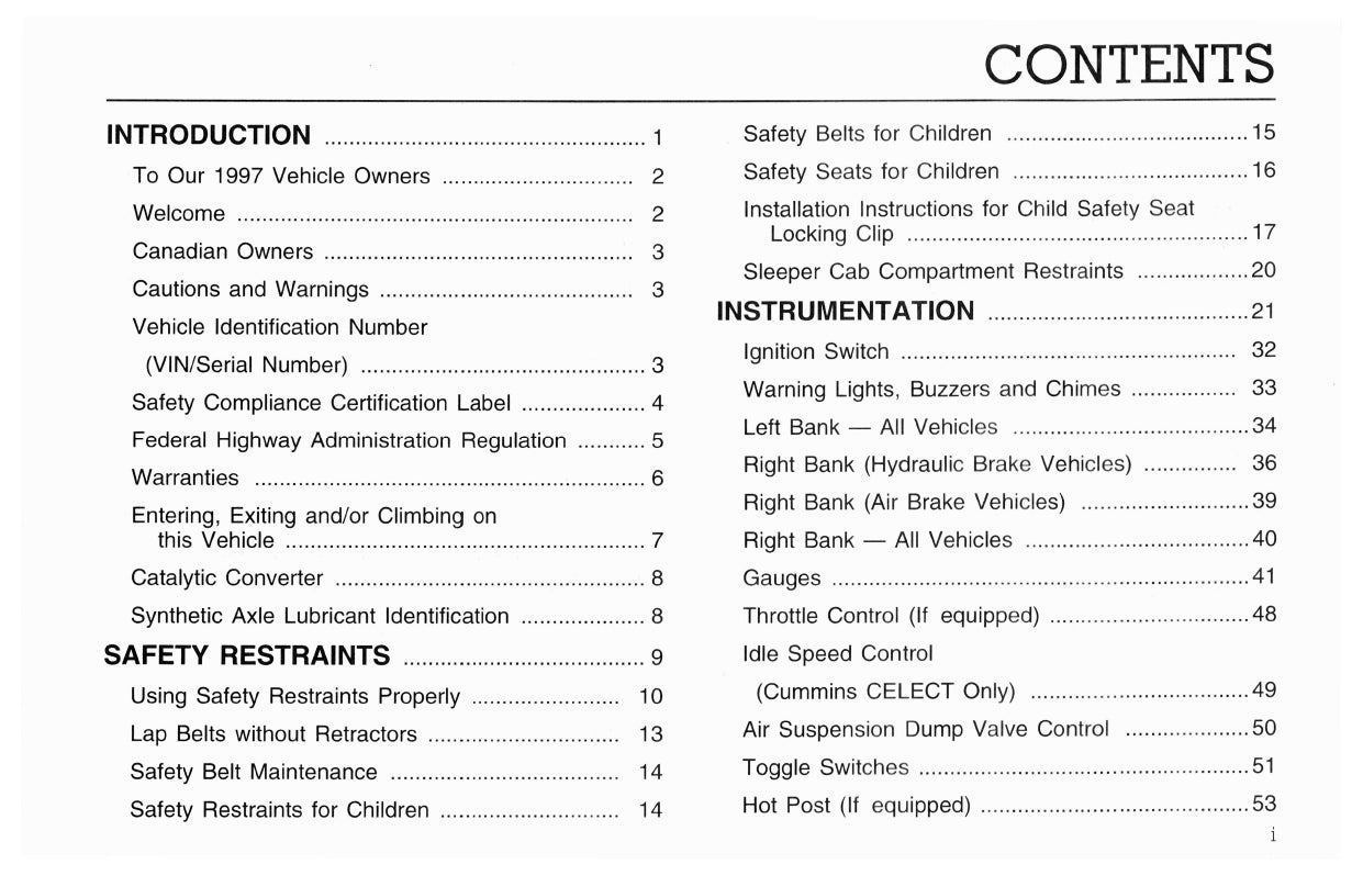 1997 Ford L-Series Owner's Manual | English