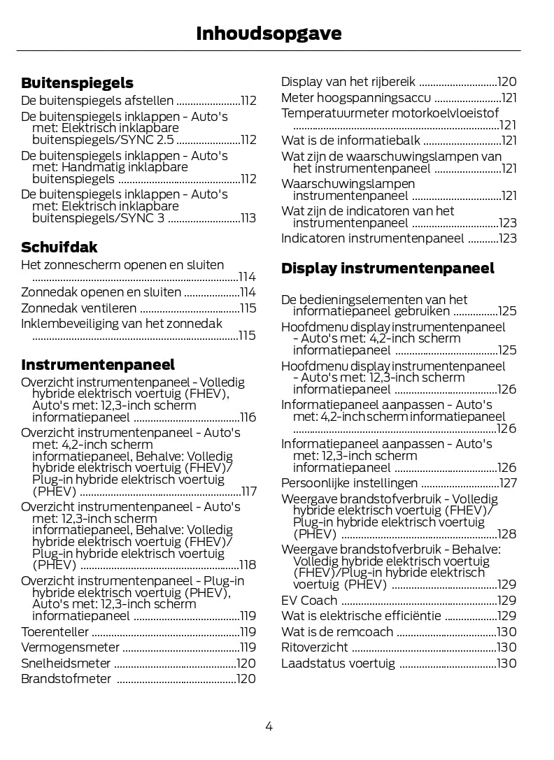 2022-2023 Ford Kuga Owner's Manual | Dutch