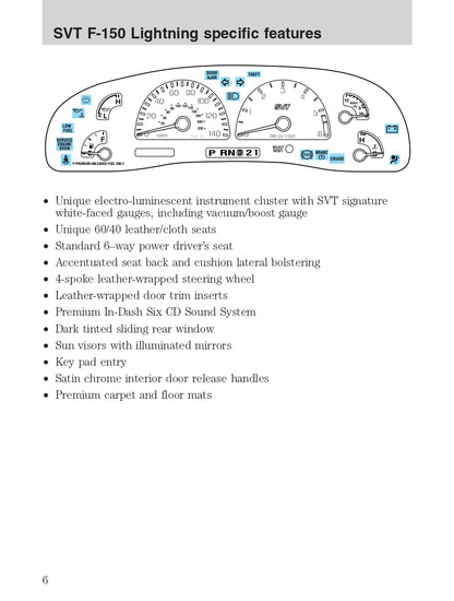 2004 Ford SVT F-150 Owner's Manual Supplement | English