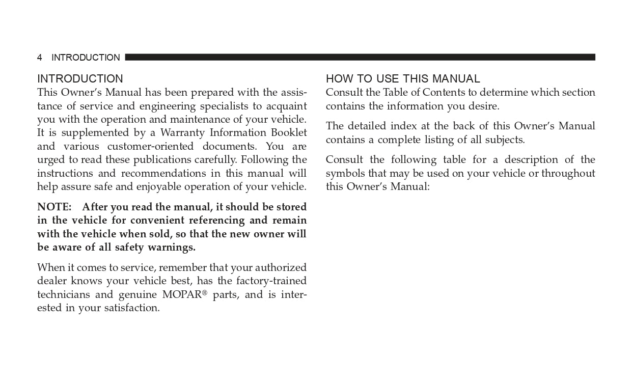 2009 Dodge Challenger SRT8 Owner's Manual | English
