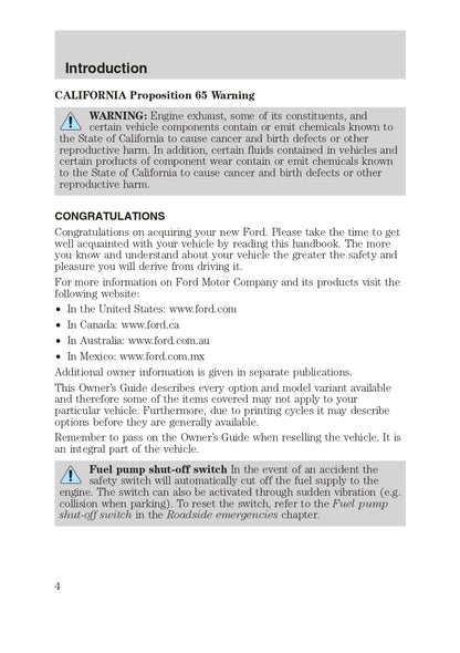 2003 Ford Excursion Owner's Manual | English