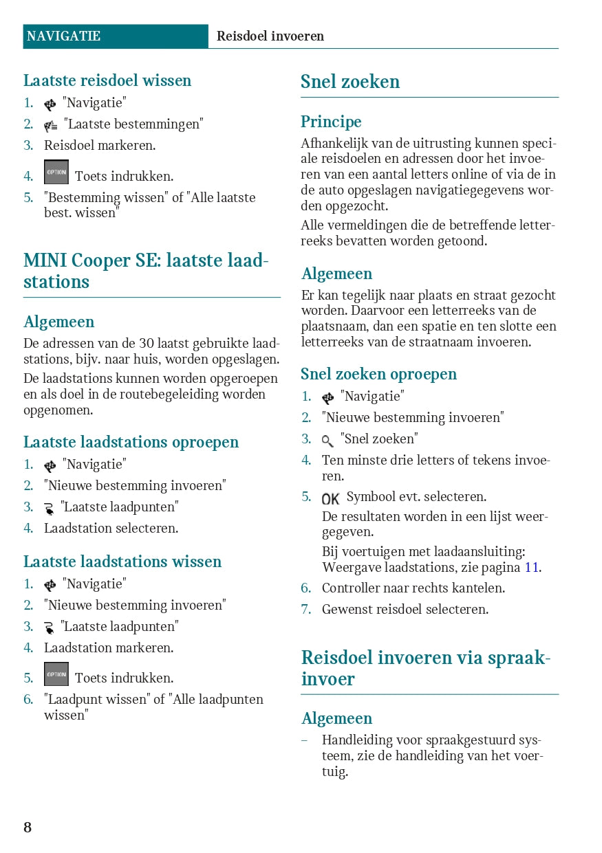 2021 Mini 3 Door / 5 Door Infotainment Manual | Dutch