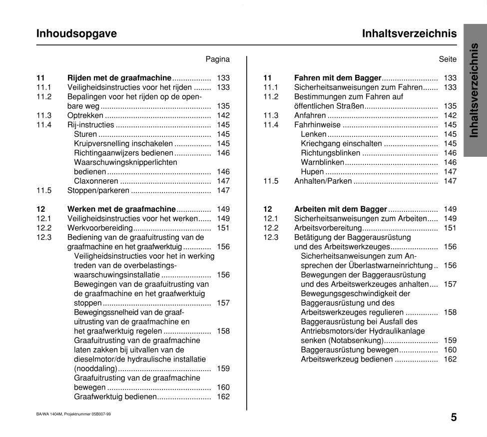 Atlas 1404 Owner's Manual | Dutch/German