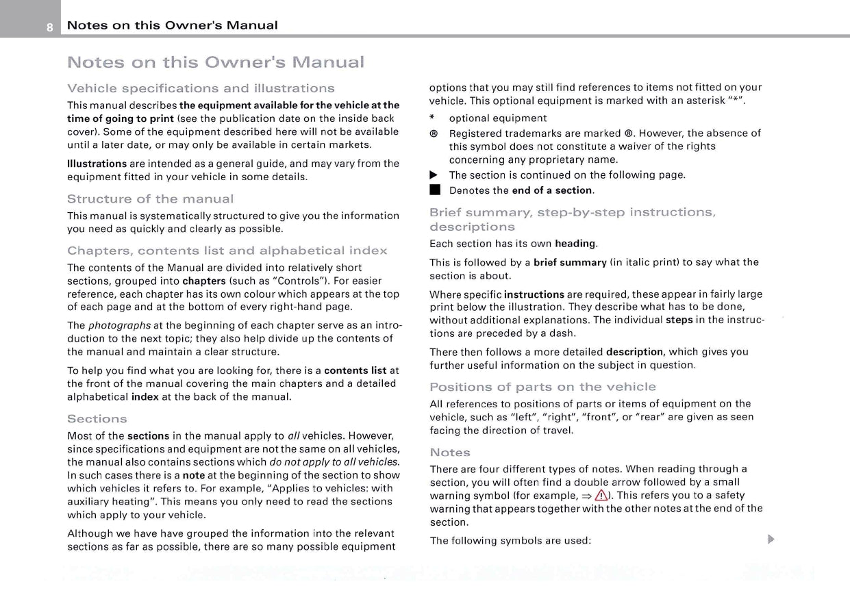 2005 Audi TT/TT Coupé Owner's Manual | English