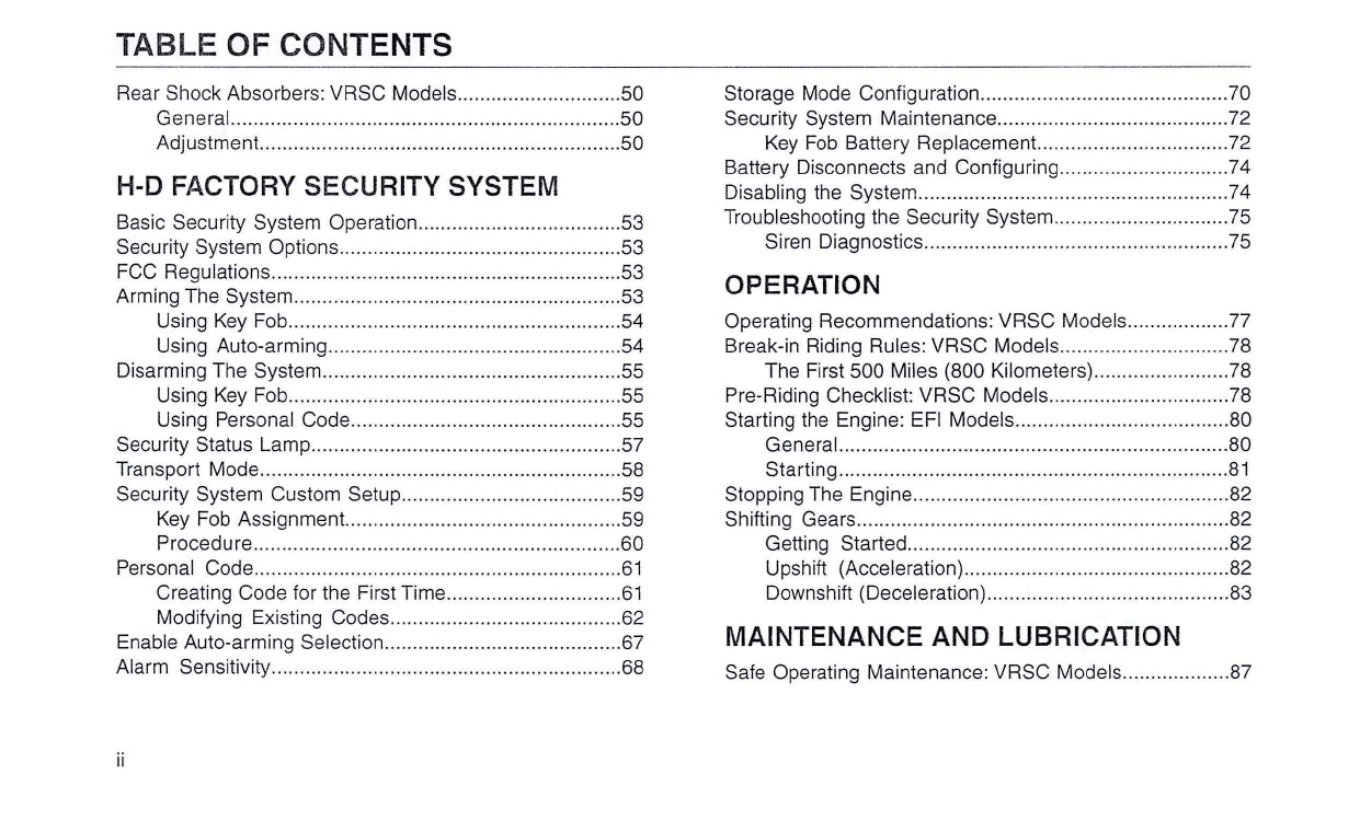 2006 Harley-Davidson VRSCSE2 Owner's Manual | English