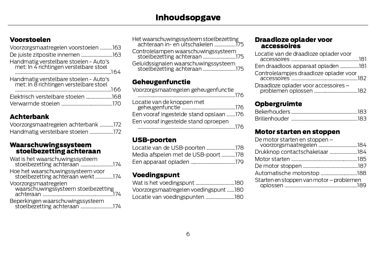 2022-2024 Ford Kuga Vignale Owner's Manual | Dutch