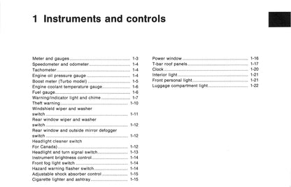 1995 Nissan 300ZX Owner's Manual | English