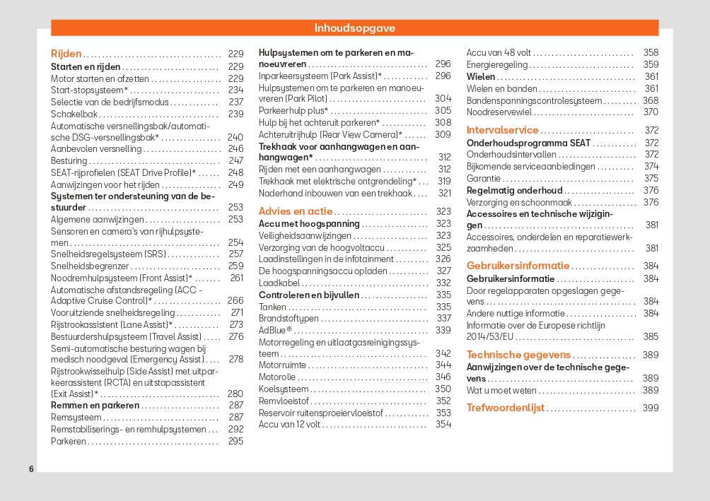 2021 Seat Leon Owner's Manual | Dutch