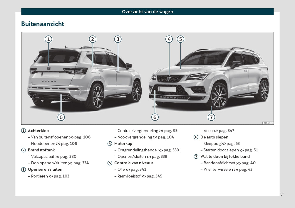 2020 Cupra Ateca Owner's Manual | Dutch