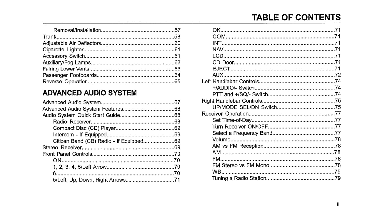 2013 Harley-Davidson Trike Owner's Manual | English