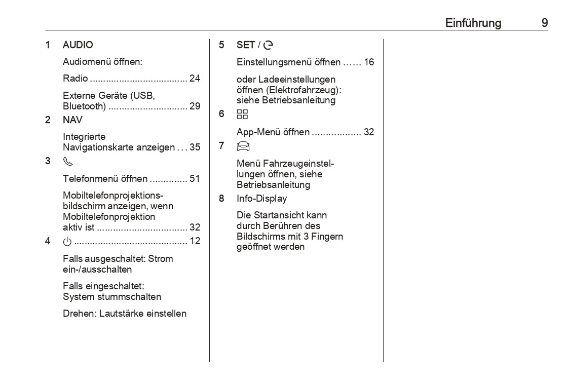 2020-2023 Opel Mokka / Mokka-e Infotainment Manual | German