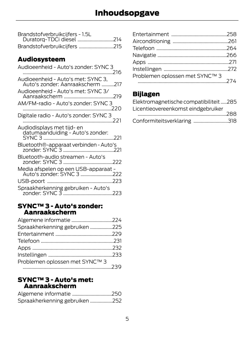 2021-2023 Ford Tourneo Courier/Transit Courier Owner's Manual | Dutch