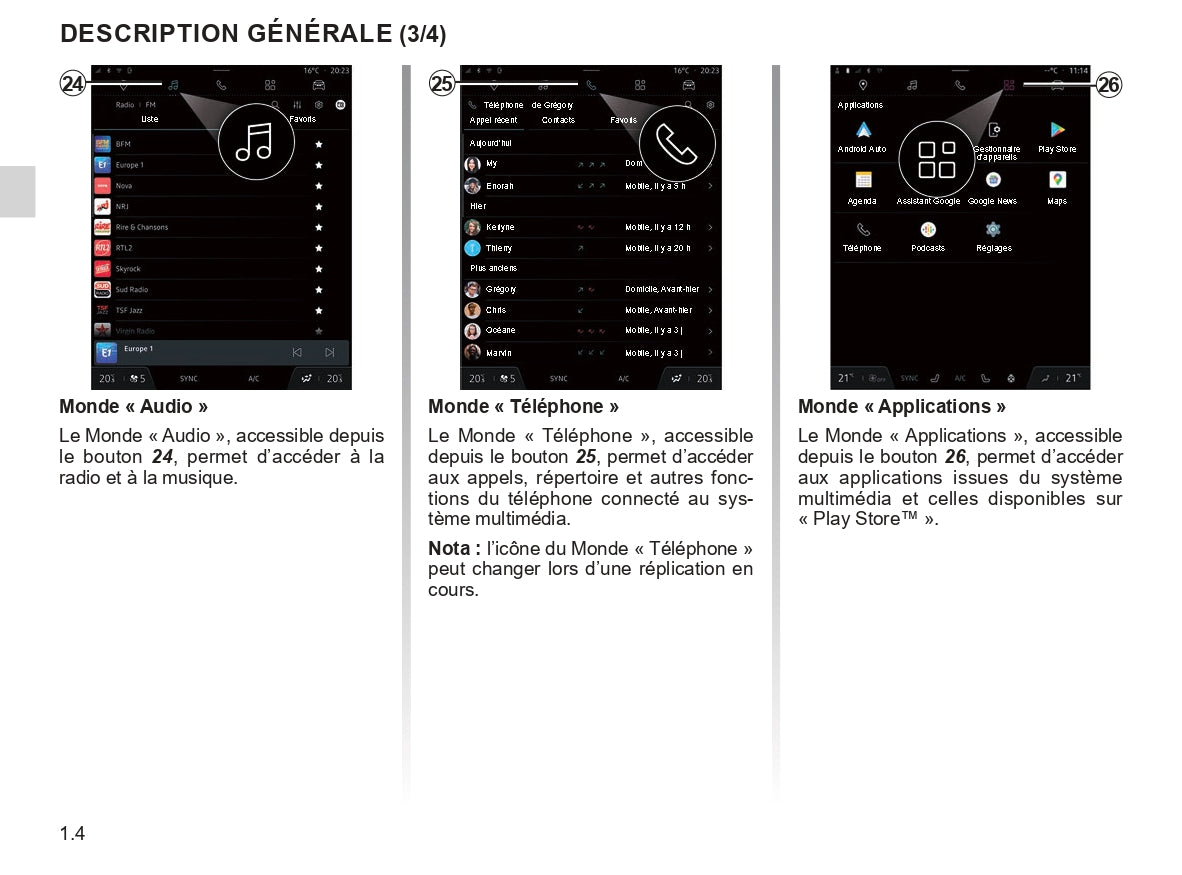 2023 Renault OpenR Link User's Manual | French