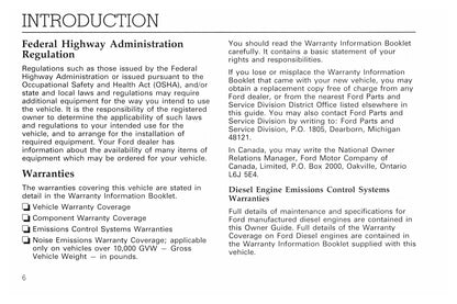 1992 Ford L-Series Owner's Manual | English