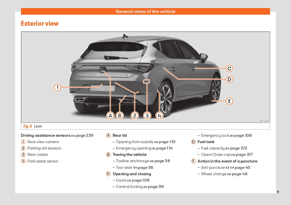 2022 Seat Leon/Leon Sportstourer Owner's Manual | English