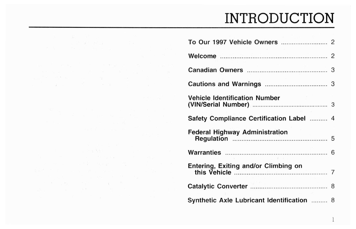 1997 Ford L-Series Bedienungsanleitung | Englisch