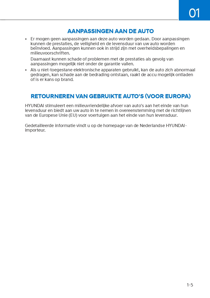 2021-2022 Hyundai Ioniq 5 Owner's Manual | Dutch