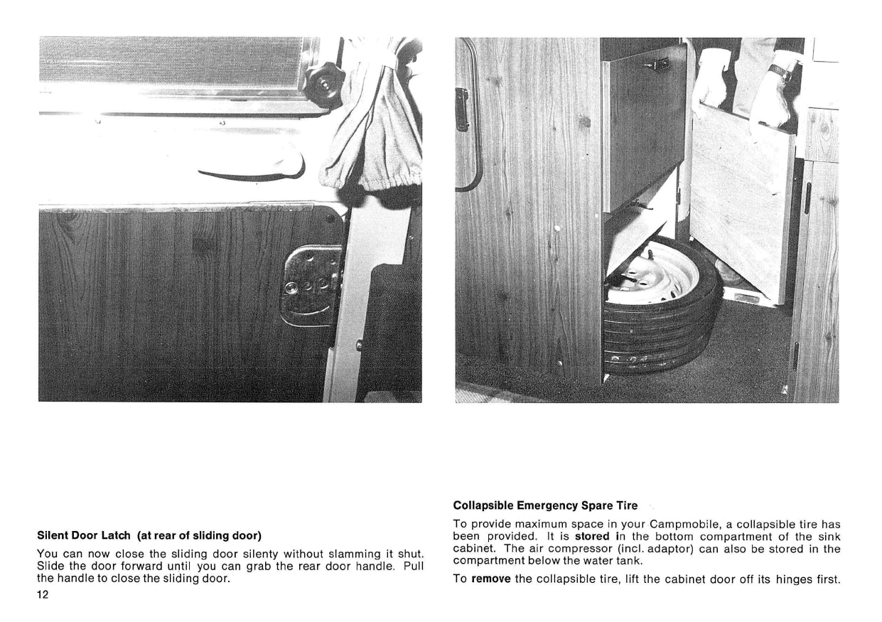 1975 Volkswagen Campmobile Owner's Manual | English