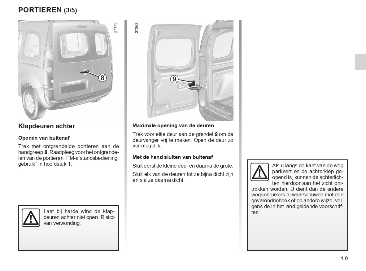 2018-2020 Renault Kangoo Owner's Manual | Dutch