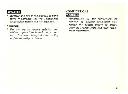 1982 Honda Nighthawk 650 Owner's Manual | English