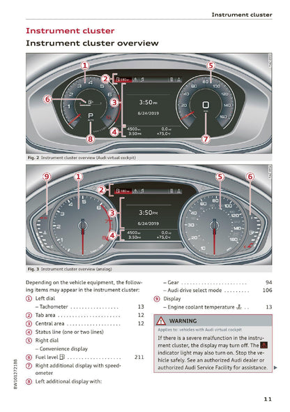 2020 Audi A4 Bedienungsanleitung | Englisch