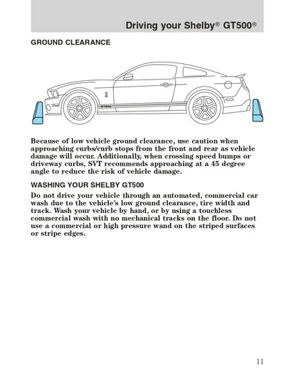 2011 Ford Shelby GT500 Owner's Manual | English