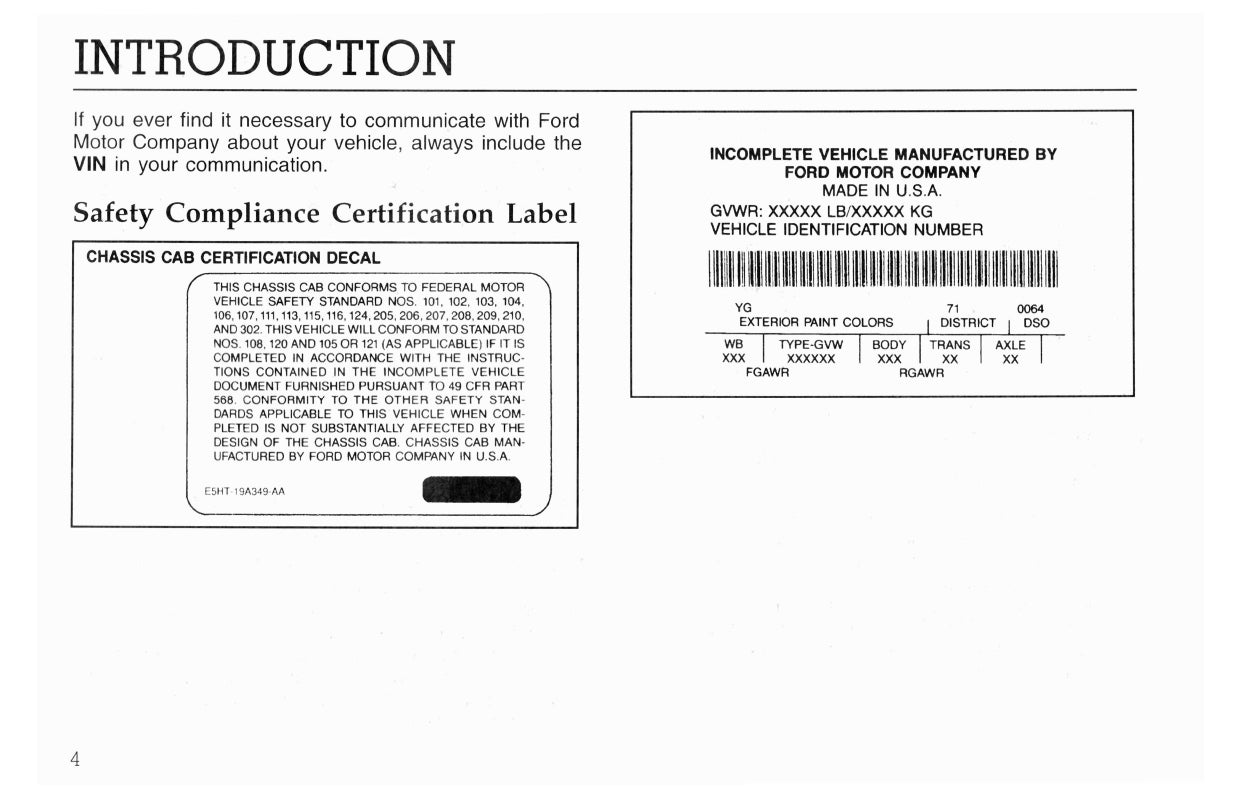 1996 Ford L-Series Owner's Manual | English