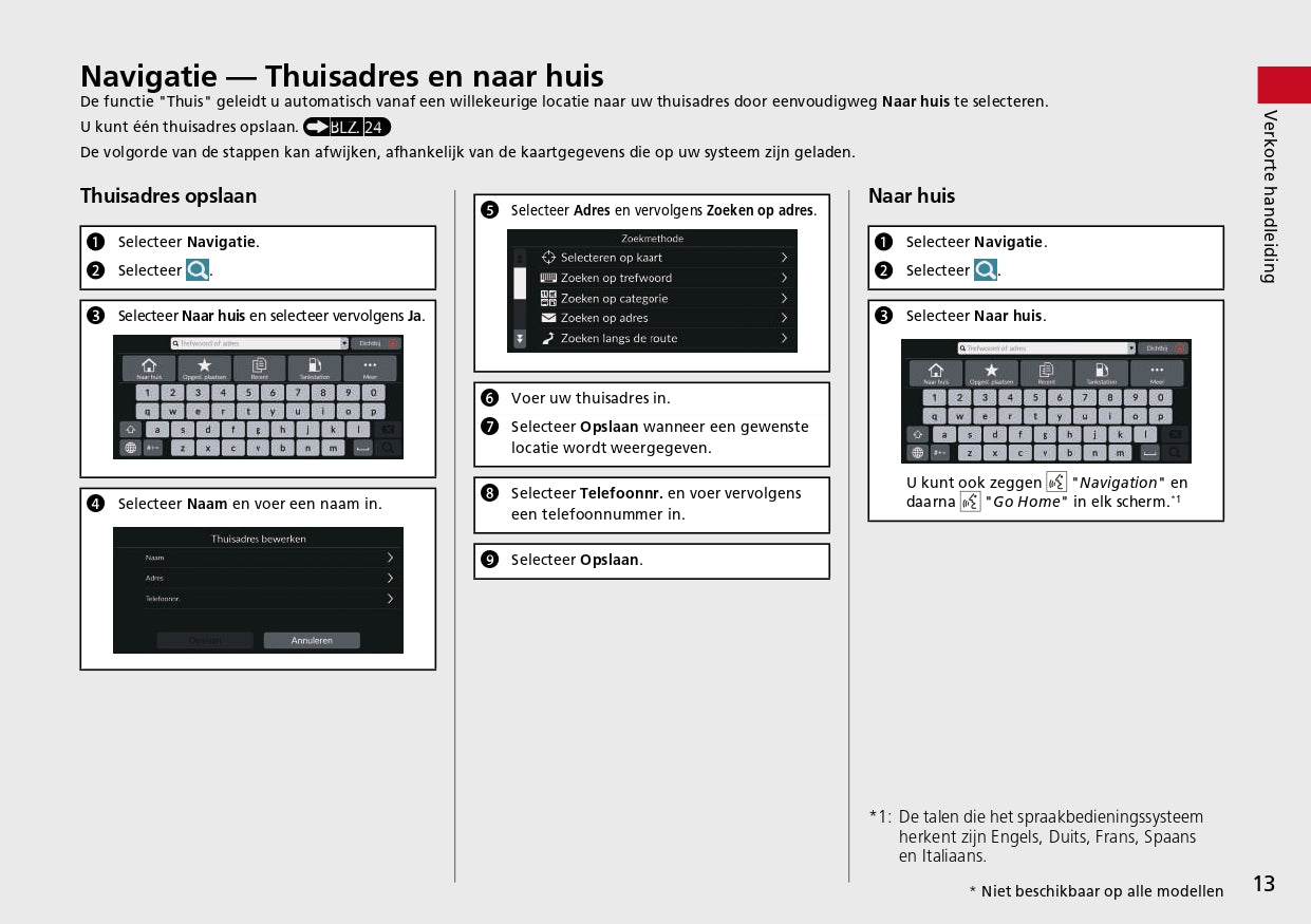 2023 Honda ZR-V HEV Infotainment Manual | Dutch