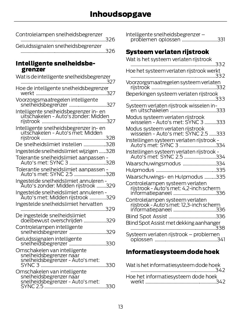 2022-2023 Ford Kuga Owner's Manual | Dutch