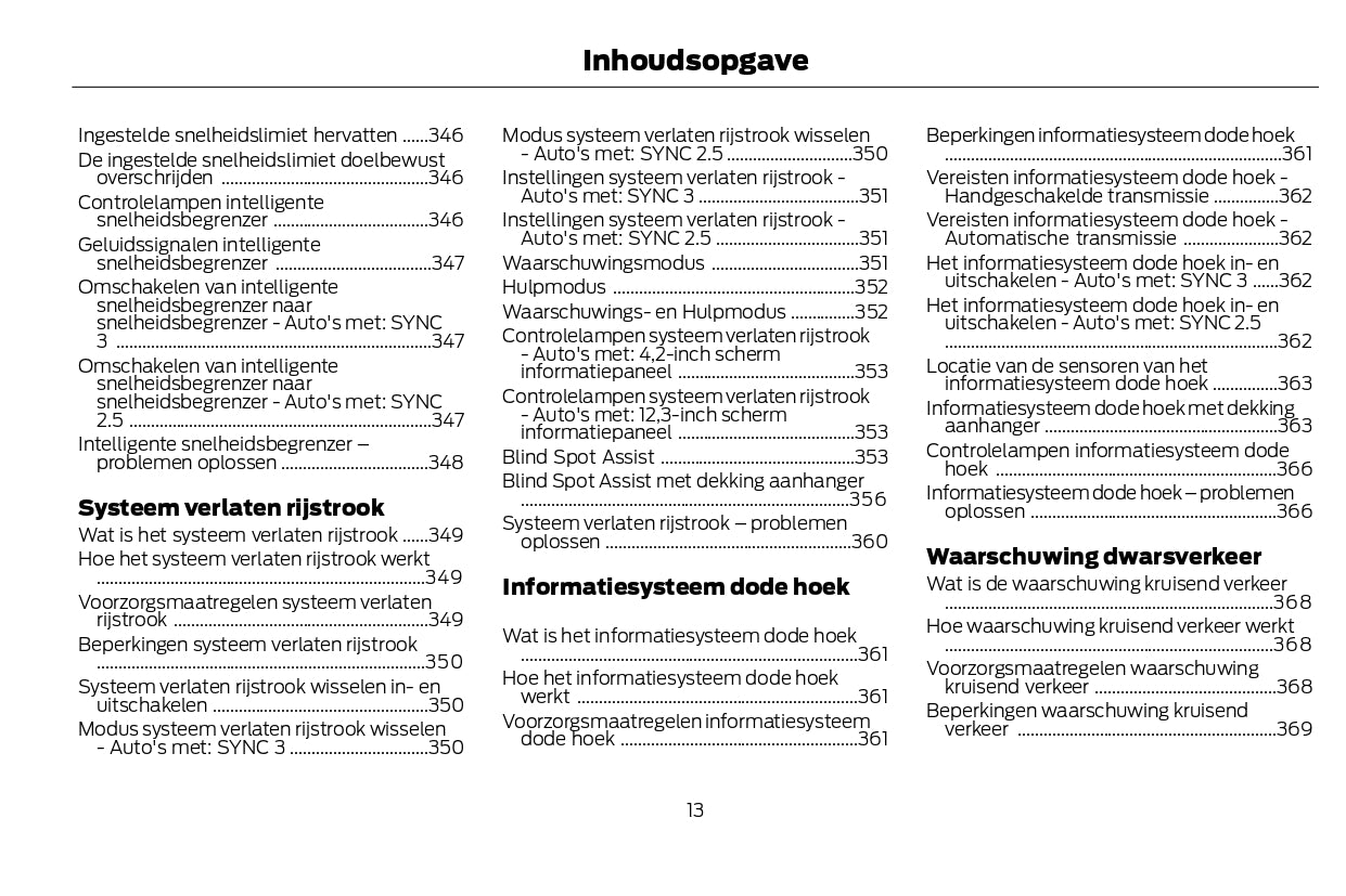 2022-2024 Ford Kuga Vignale Owner's Manual | Dutch