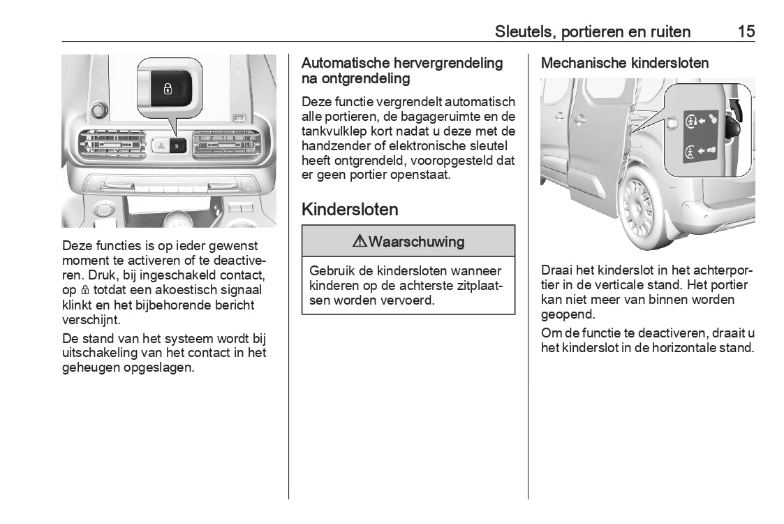 2023 Opel Combo Owner's Manual | Dutch