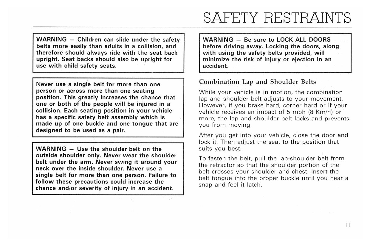 1991 Audi Quattro V8 Owner's Manual | English