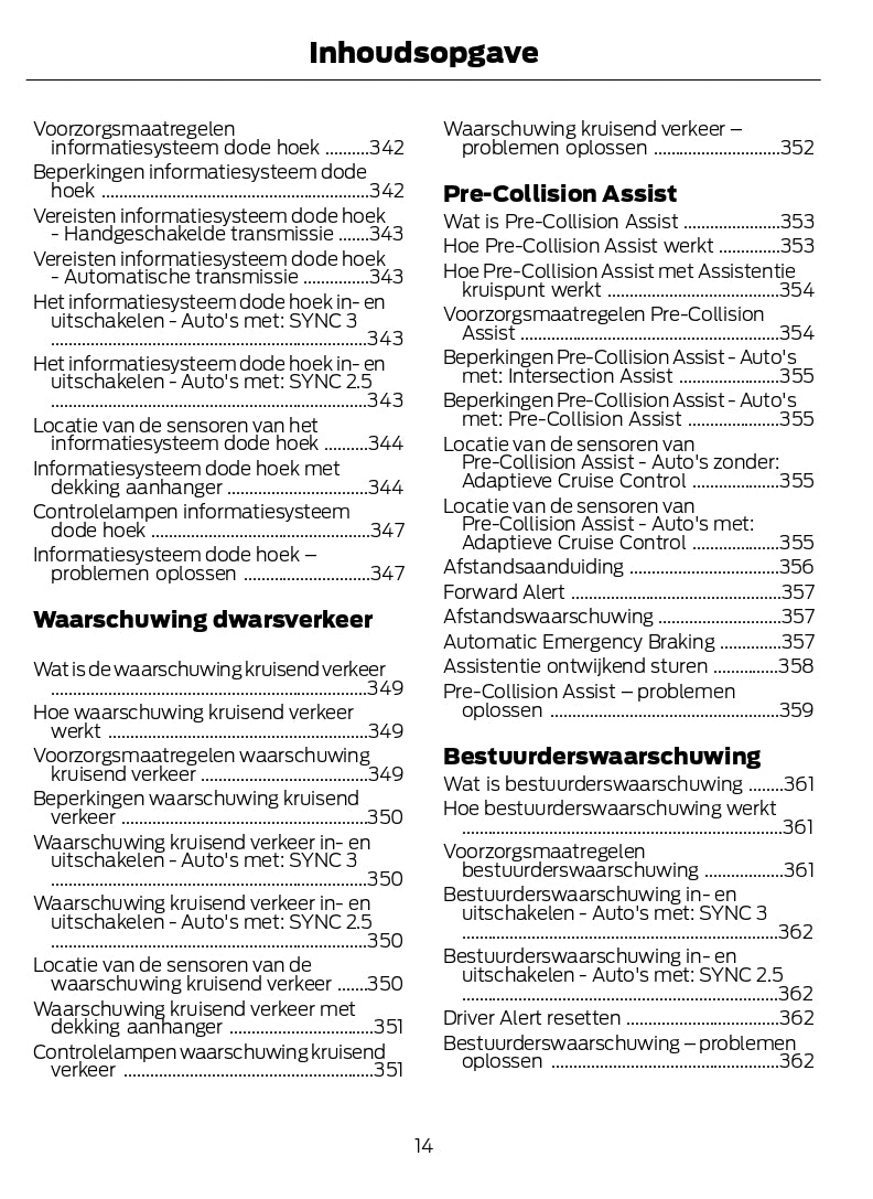 2022-2023 Ford Kuga Bedienungsanleitung | Niederländisch