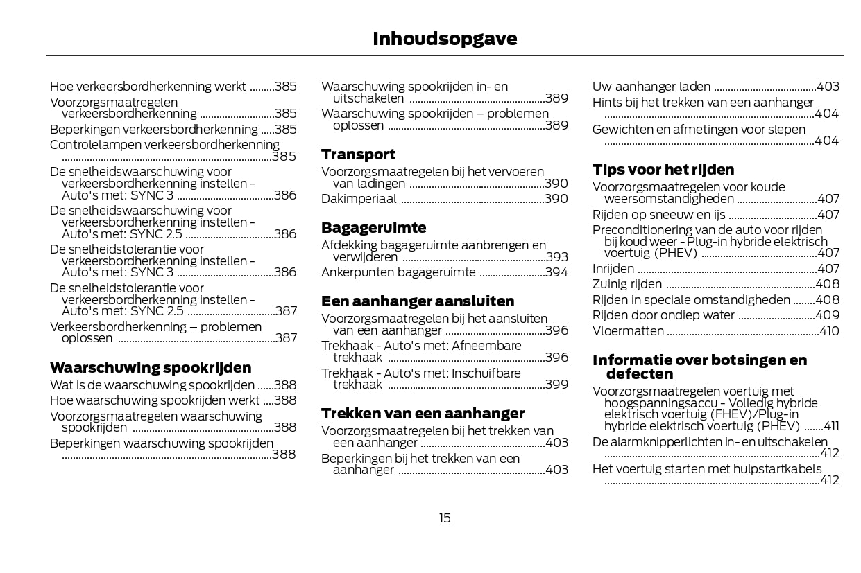 2022-2024 Ford Kuga Vignale Owner's Manual | Dutch