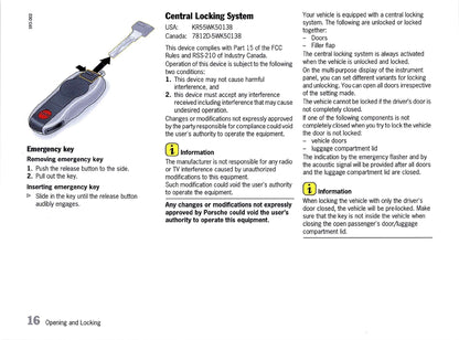 2013 Porsche 911 Carrera Owner's Manual | English