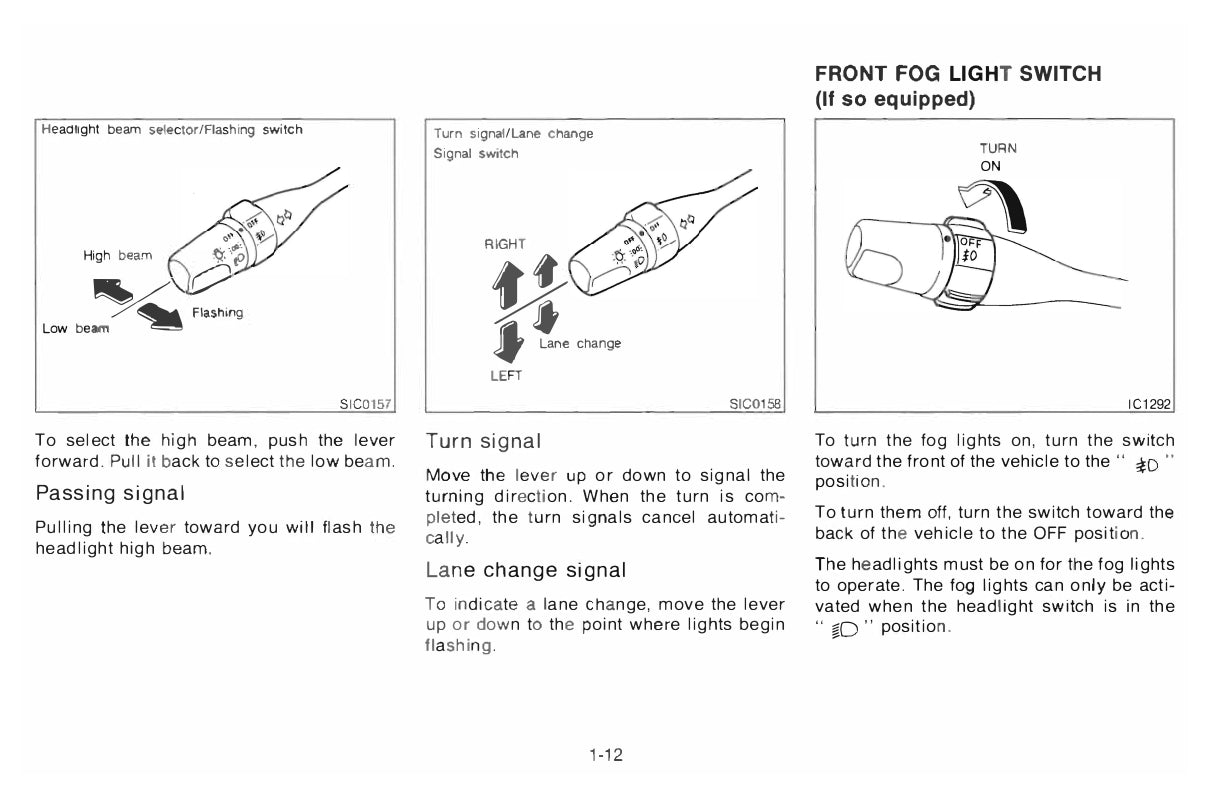 1996 Nissan 240SX Owner's Manual | English