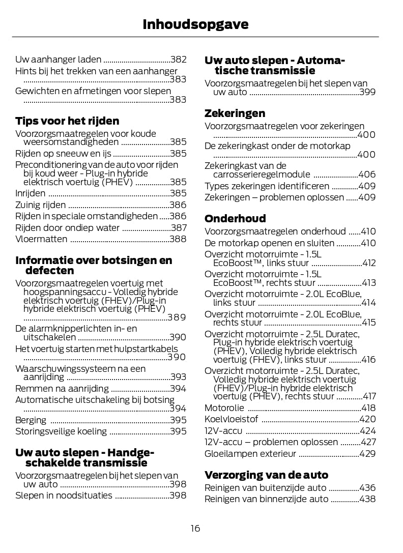 2022-2023 Ford Kuga Owner's Manual | Dutch