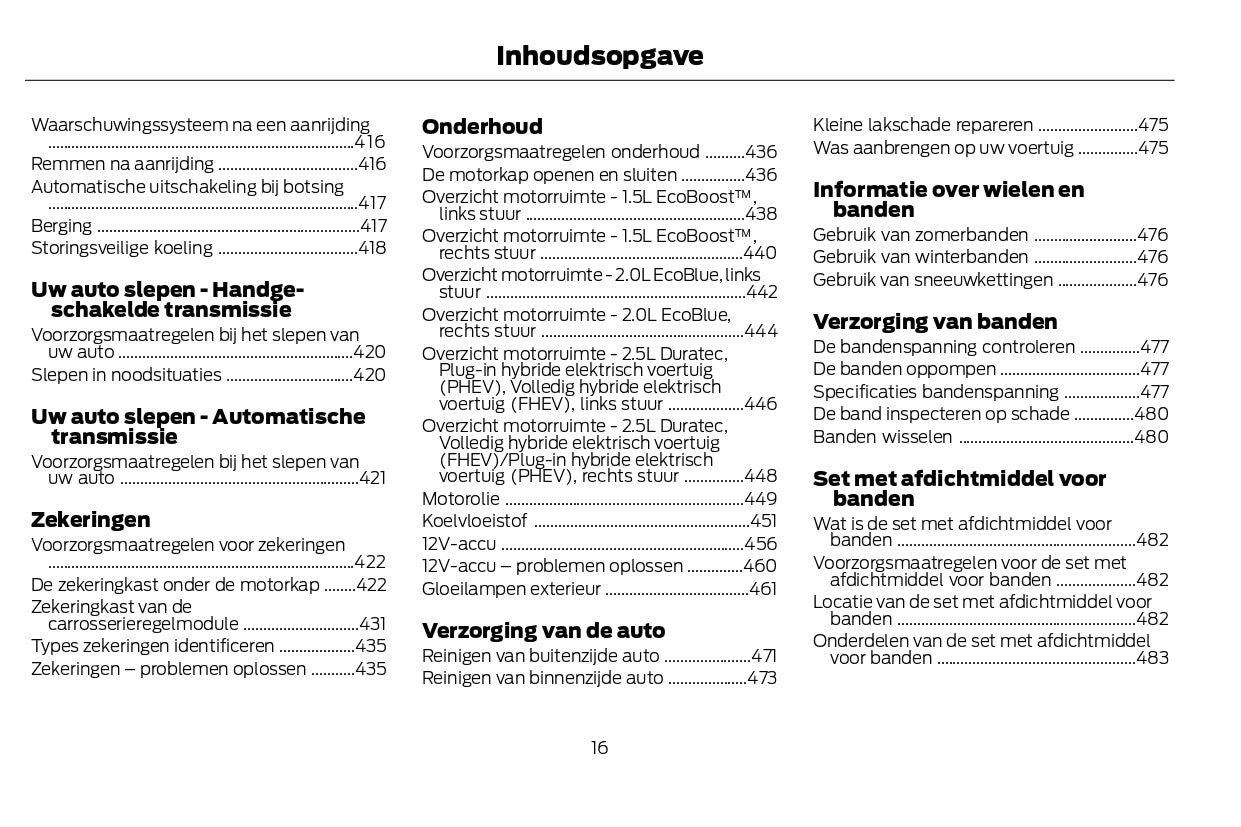 2022-2024 Ford Kuga Vignale Bedienungsanleitung | Niederländisch