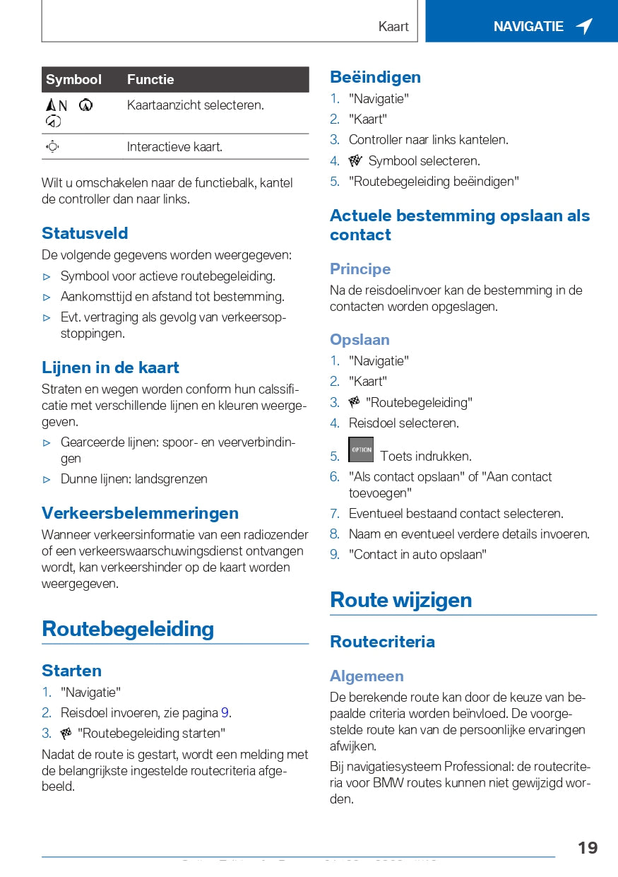 2019 BMW 2 Series Infotainment Manual | Dutch