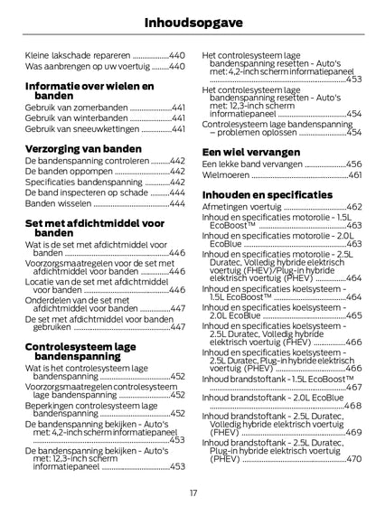 2022-2023 Ford Kuga Owner's Manual | Dutch