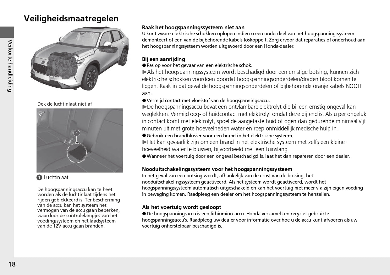 2023 Honda ZR-V HEV Owner's Manual | Dutch