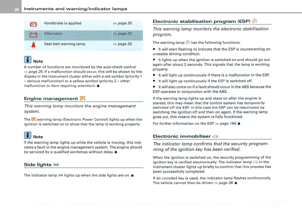 2005 Audi TT/TT Coupé Owner's Manual | English