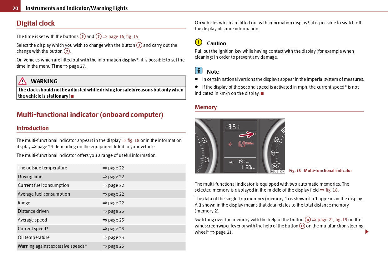 2013-2014 Skoda Yeti Owner's Manual | English