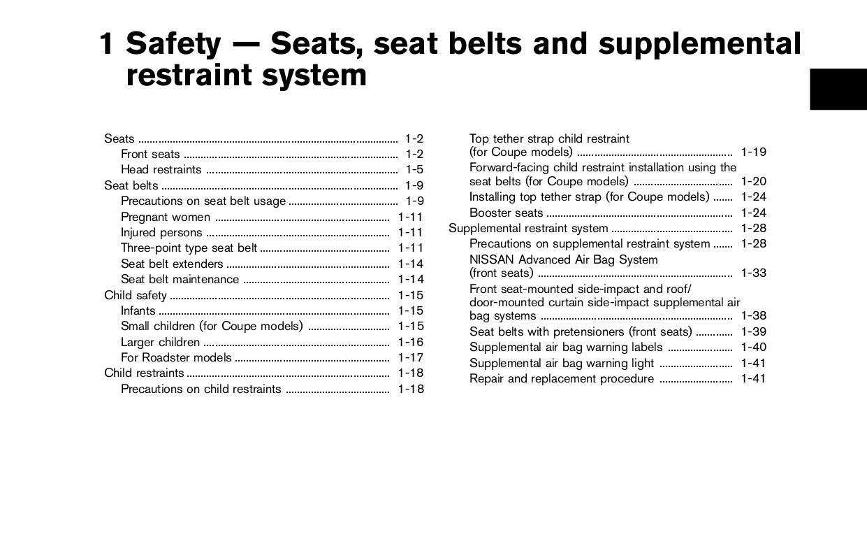 2012 Nissan 370Z Owner's Manual | English