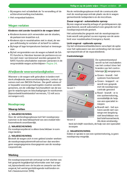 2020-2021 Skoda Karoq Owner's Manual | Dutch