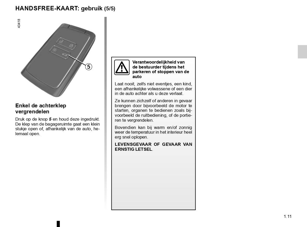 2020-2022 Dacia Sandero/Sandero Stepway Owner's Manual | Dutch